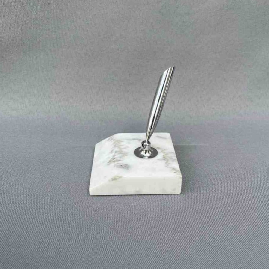 Vintage Pen Stand - White Marble