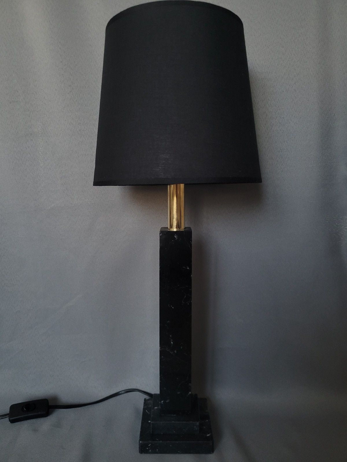 Table Lamp - Black Marble