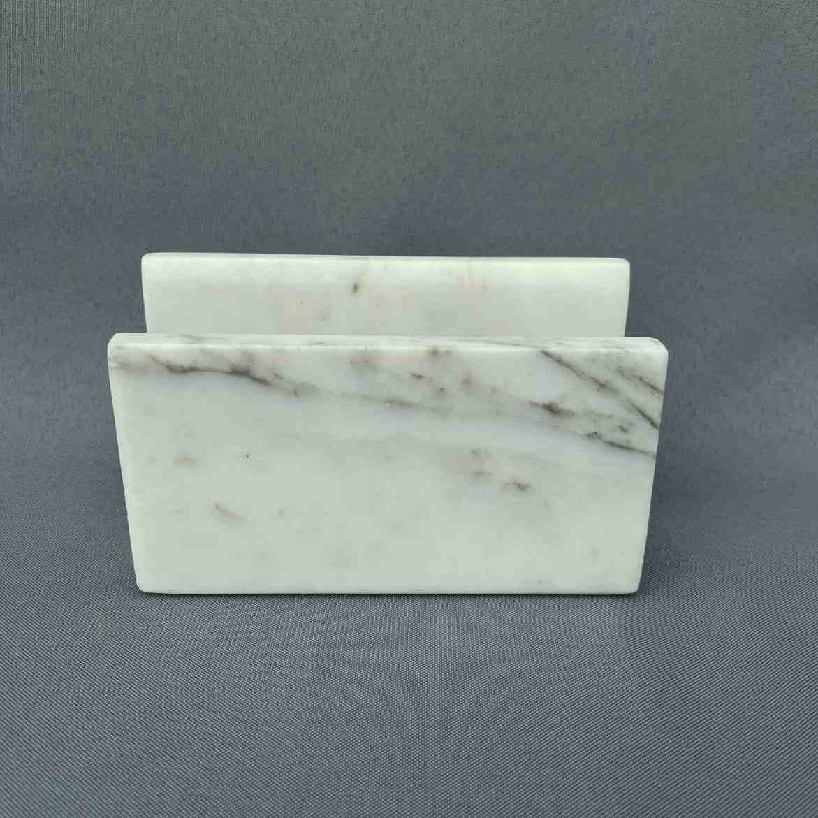 Napkin Holder - White Marble