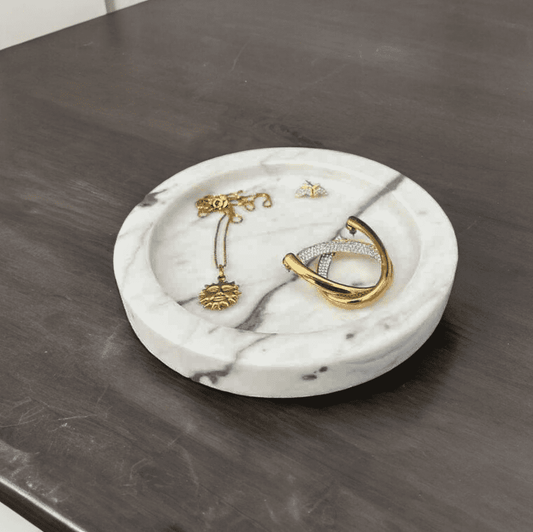 Catchall Plate - White Marble