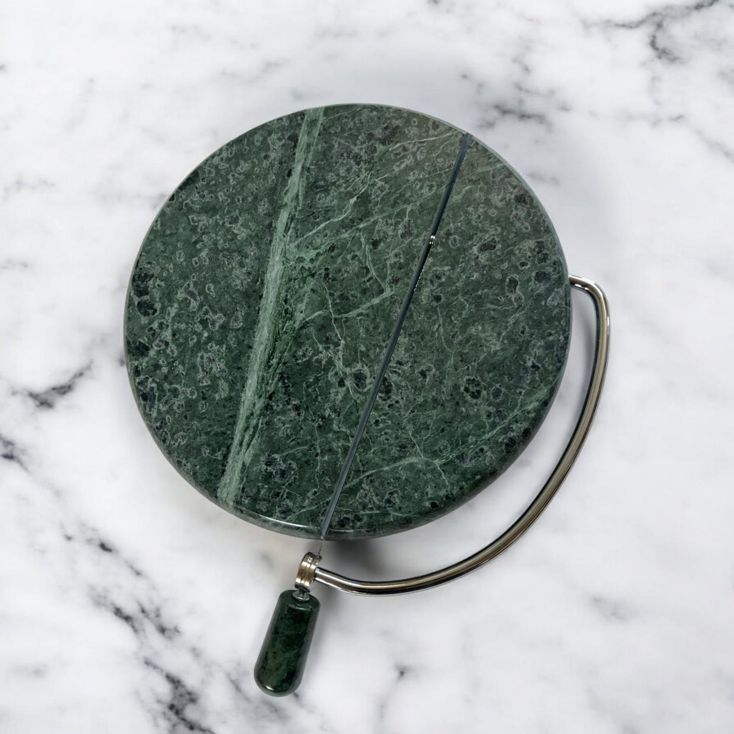 Cheese Cutter Board - Green Marble