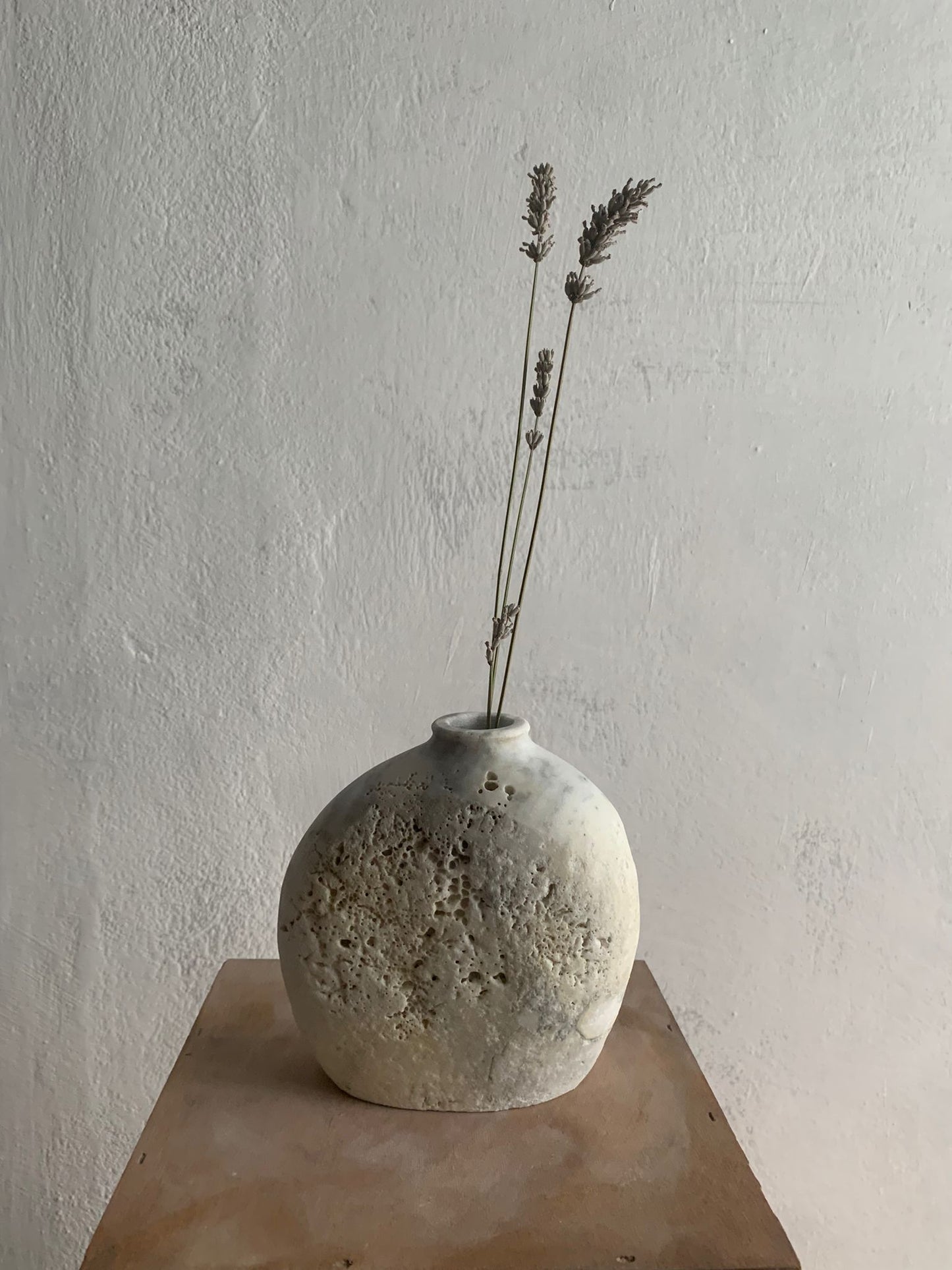 Artistic Marble Vase 'Essenza' - Hand-carved by Italian Sculptor