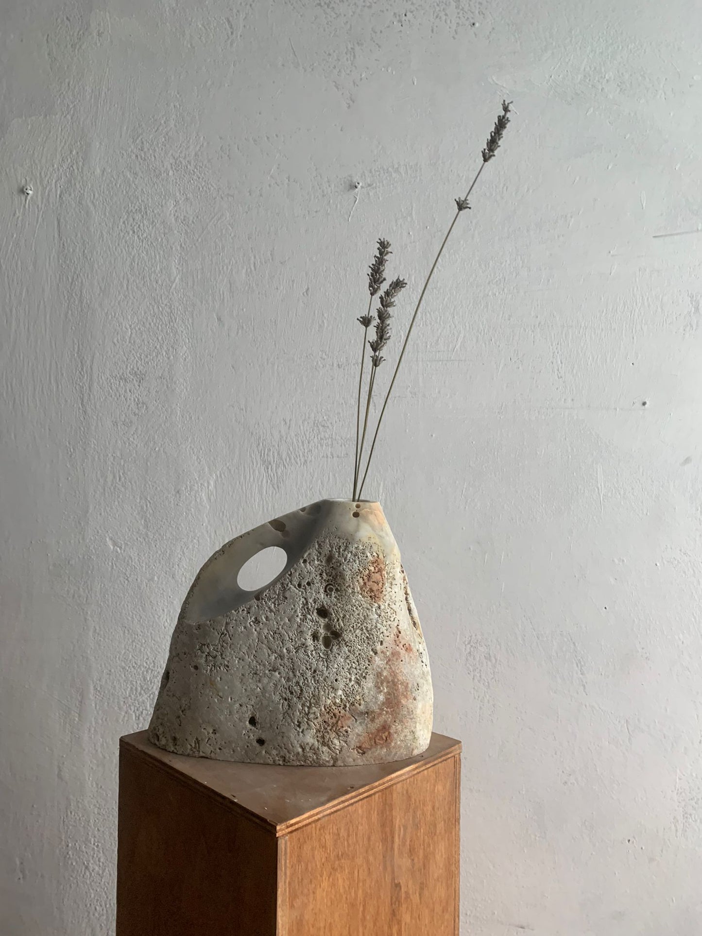 Artistic Marble Vase 'Incontro' - Hand-carved by Italian Sculptor