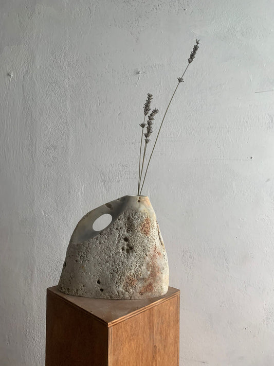 Artistic Marble Vase 'Incontro' - Hand-carved by Italian Sculptor