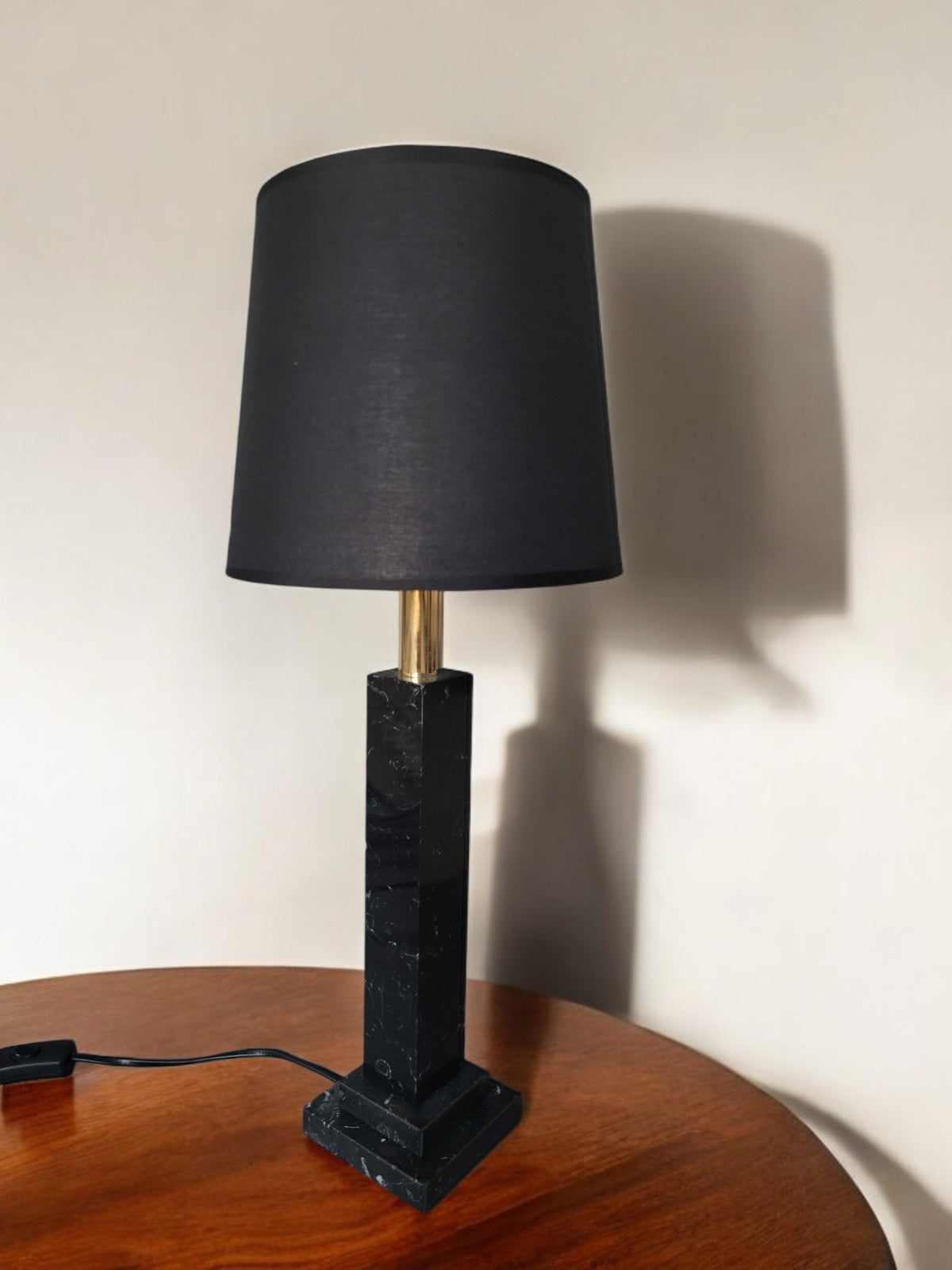Table Lamp - Black Marble