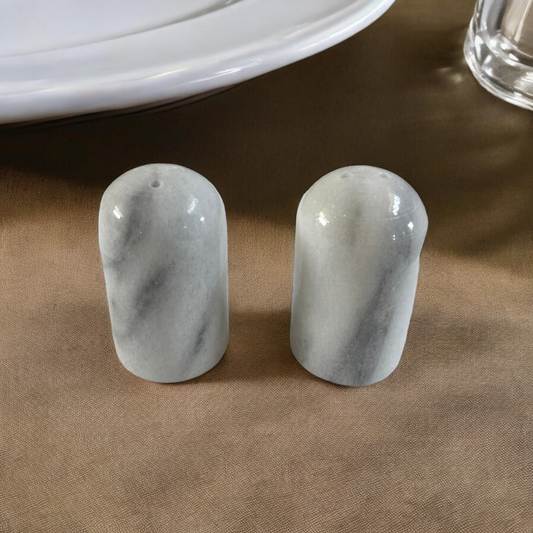 Salt & Pepper Shaker Set - White Marble