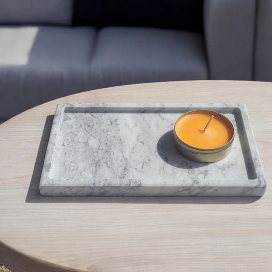 Rectangular Tray - White Marble