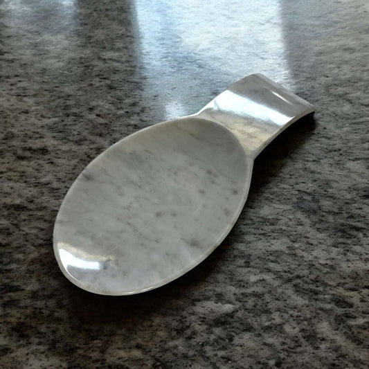 Utensil Rest - White Marble