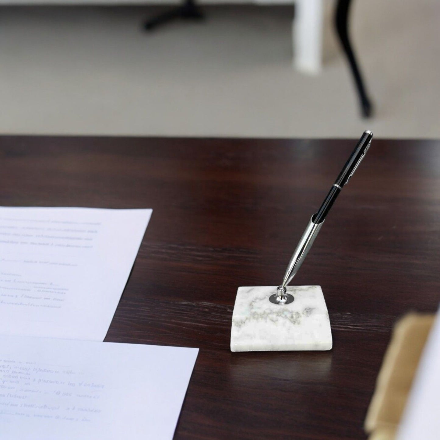 Vintage Pen Stand - White Marble